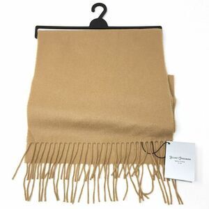 NWT Hickey Freeman New York 100% Cashmere Scarf Camel‎ Fringe Warm Winter $179